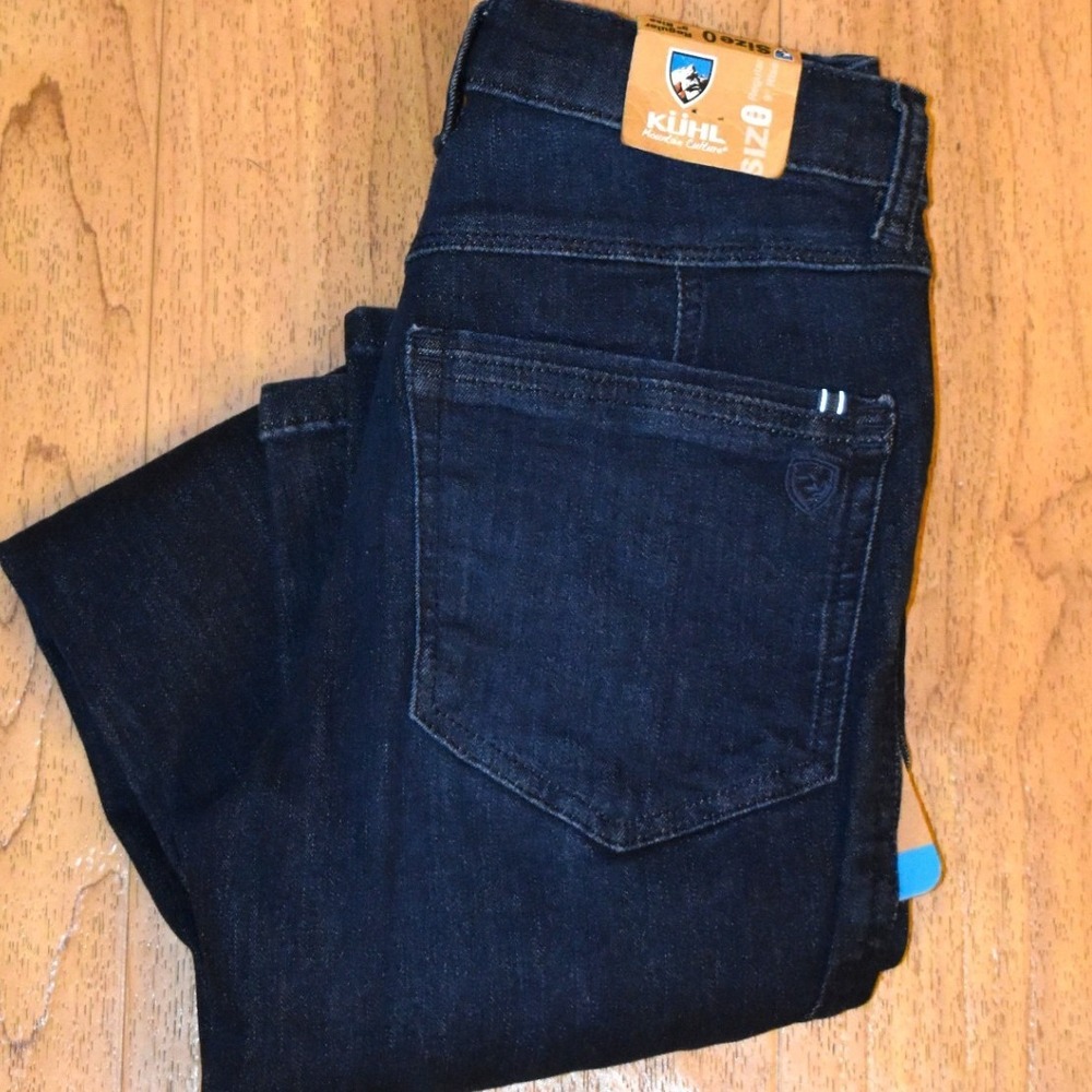 Kuhl Kontour Flex Denim Skinny Jeans Women 0 Midnight NEW